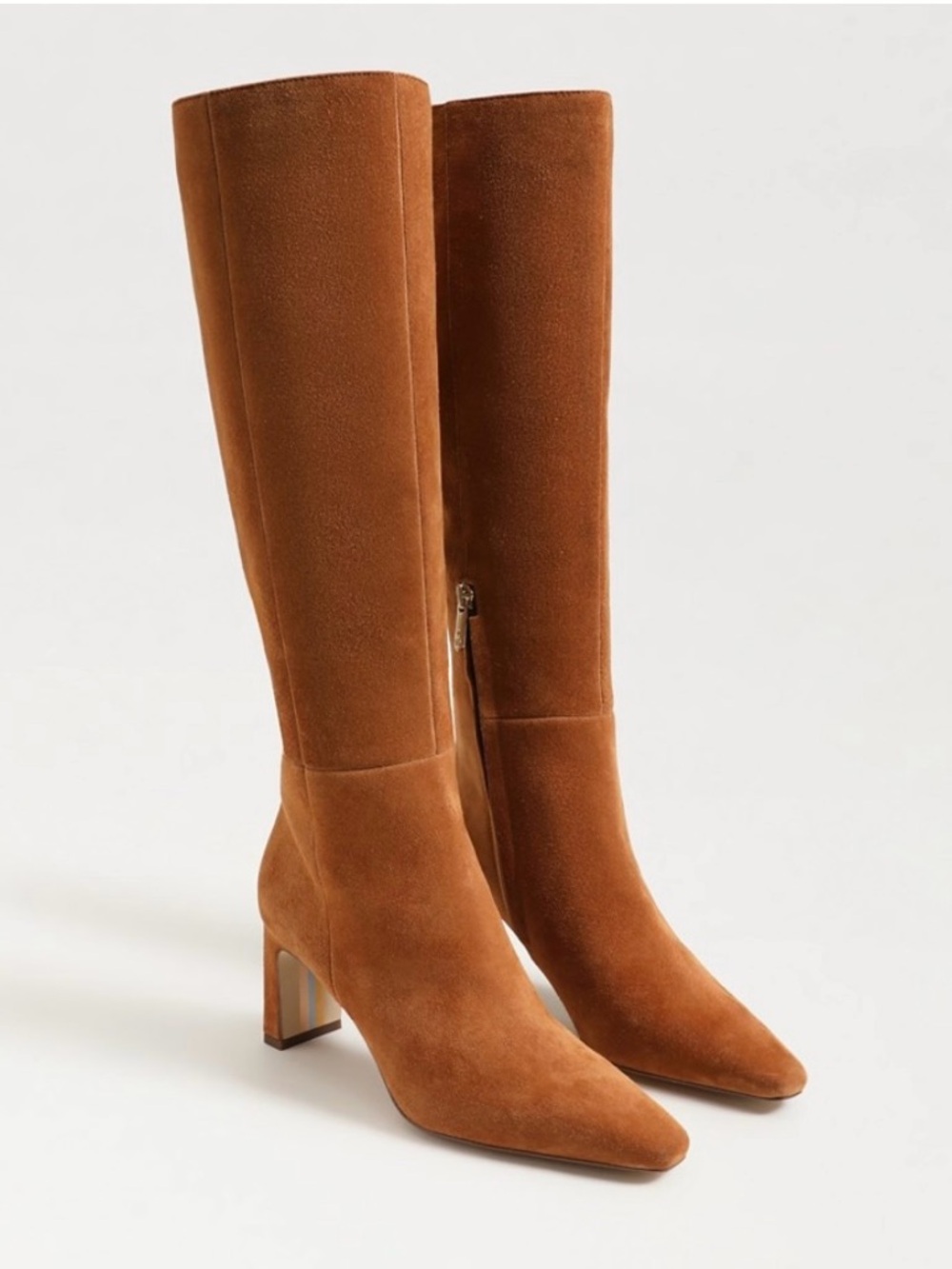 NWT Sam Edelman Sylvia Knee High Boot  in Cognac Frontier Brown Suede size 10